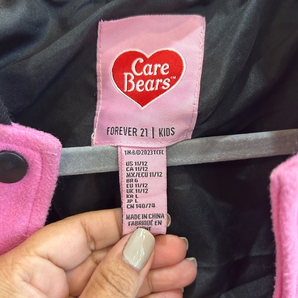 Forever 21 X Care Bears  Varsity Jacket, size 11/12, a few stains 🐻 - Picture 2 of 7